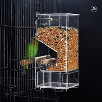 Mangeoire à oiseaux YAGELI en acrylique transparent, automatique, carrée, avec logo personnalisé sérigraphié, épaisseur personnalisée, petite et moyenne taille