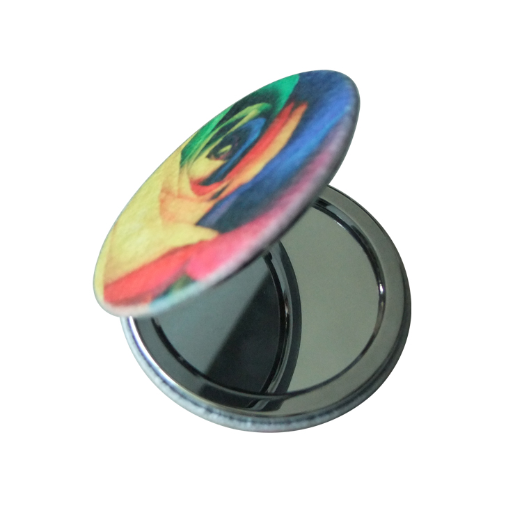 Индивидуальное карманное зеркало, белое круглое зеркало для макияжа с вашим собственным дизайном