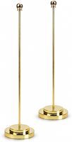 Support de table en acier inoxydable doré de 12,9 pouces, porte-drapeau de bureau