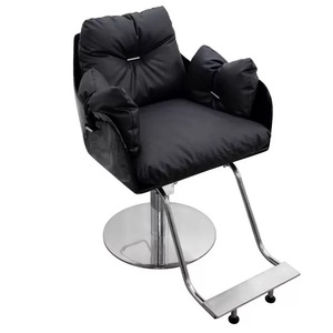 Sillas de Barbero Profesionales Zxm al por Mayor, Sillas de Estilismo con Base y Reposapiés Dorados Giratorios 360 Grados - Product Image 5