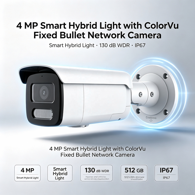 Hik 4MP Full Color Night Vision Camera EK-2CD2T47G2H-LISU/SL Two Way Talk Bullet IP Camera