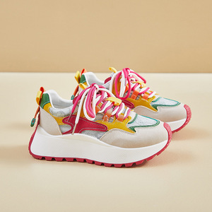 Zapatillas Deportivas Casuales de Invierno para Mujer, con Suela Gruesa, Plataforma para Aumentar la Altura, Estilo Chunky con Parches - Product Image 5