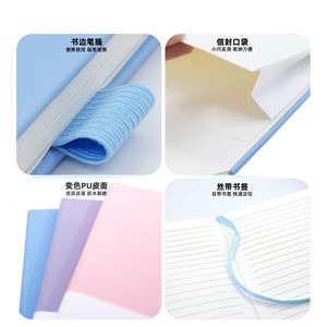 Cuaderno Xin Yue A6 A5 B5 de estilo simple, 100-200 páginas, cubierta de PU con soporte para bolígrafo y marcapáginas para uso general - Product Image 1
