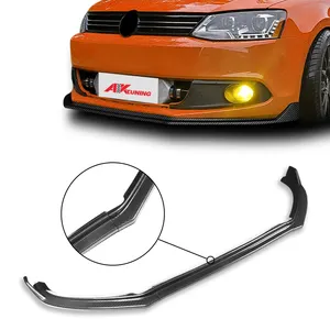 Per 2012-2014 VW Jetta Facelift anteriore Splitter Lip 3 pezzi kit anteriore in plastica nera lucida