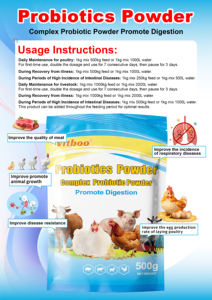 Additif alimentaire probiotique multi-souches <span class=keywords><strong>pour</strong></span> animaux à haute visibilité, régule la <span class=keywords><strong>flore</strong></span> <span class=keywords><strong>intestinale</strong></span>, améliore l'absorption des nutriments - Product Image 3