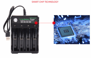 Caricabatterie USB Intelligente a 4 Slot per Batterie Ricaricabili 3.7V Li-ion <span class=keywords><strong>18650</strong></span> 26650 14500 16340 - Product Image 5