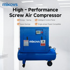 10hp 7.5kw 0.8-1.0mpa 1.1m³/min Screw Portable <b>Mini</b> Single Phase House Use Screw with Wheels - Product Image 2