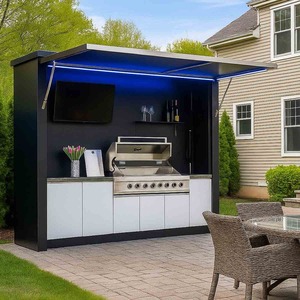 <span class=keywords><strong>Cucina</strong></span> Modulare da Esterno <span class=keywords><strong>in</strong></span> <span class=keywords><strong>Acciaio</strong></span> Inox con Barbecue, Fornello Laterale e Spazio di Stoccaggio per Patio - Product Image 2