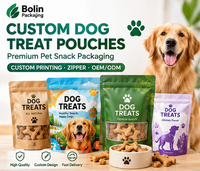 Sachets personnalisés imprimés pour friandises pour chiens, refermables, autoportants, pour emballage de snacks pour animaux de compagnie, usine OEM/ODM pour la vente en gros