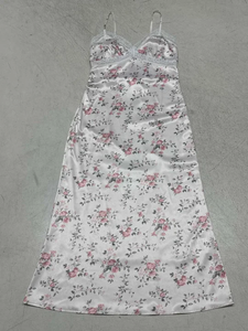 Vestido Maxi Romántico con Estampado Floral para Mujer, Cintura Natural, Tirantes Finos, Estilo Bohemio, Vestido Largo de Verano - Product Image 2