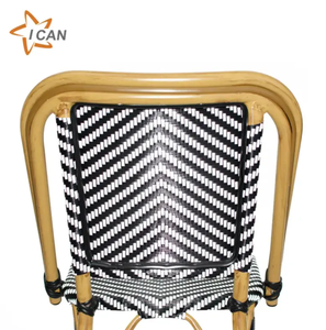 Tabouret haut de jardin tissé <span class=keywords><strong>parisien</strong></span> Salle à manger en plein air Restaurant Meubles Tabouret Chaises de <span class=keywords><strong>bar</strong></span> hautes - Product Image 3