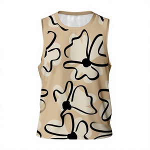 Maillot de basket-ball unisexe à imprimé floral, sans manches, col rond, imprimé intégral, débardeur en polyester, respirant, pour toutes les saisons - Product Image 4
