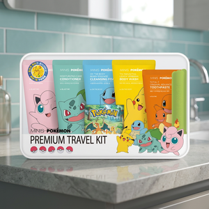 Korean LG pokemon Plastic Kids Travel Toiletry Set Toothbrush Toothpaste Shampoo Body Wash Portable Hygiene Kit Anime Gift - Product Image 3