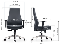 Chaise de bureau de direction ergonomique moderne à dossier haut KMJ, confortable, en cuir, réglable en hauteur, chaise de bureau informatique