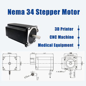 HOLRY Entrega rápida 4 ejes 5A 4Nm híbrido 86MM Nema34 Kits de motor paso a paso para imprimador 3D - Product Image 2