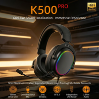 Casque de jeu sans fil supra-auriculaire, réduction de bruit physique, micro HD détachable, faible latence, appels clairs, personnalisable OEM