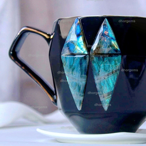 Mugs nordiques, Mug cadeau, Tasse Stanley avec bordure en labradorite, Ensemble de tasses de guérison, Cristaux de pierres précieuses brutes naturelles, Vente en gros - Product Image 6