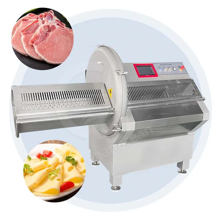 Macchina per affettare carne congelata con petto di pollo completamente automatica macchina per tagliare pancetta di maiale
