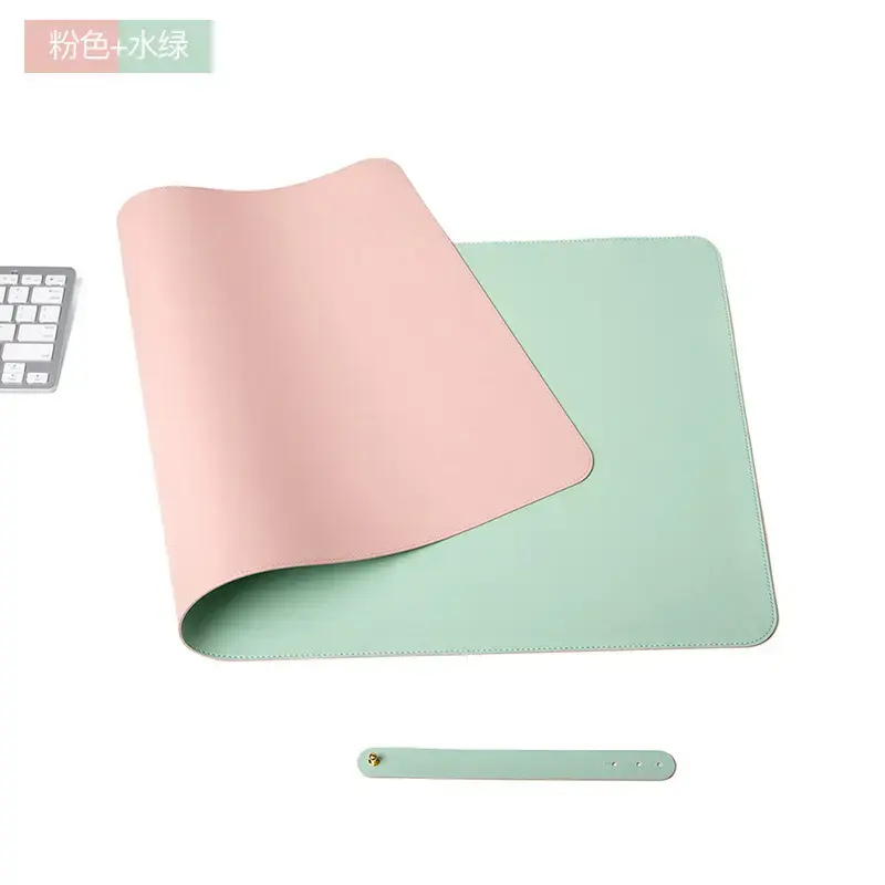 Dual sides Mouse Pad Round Leather Mouse Pad Leather Mouse Pad For Laptop OEM Customized Status Logo Style Packaging Rubber