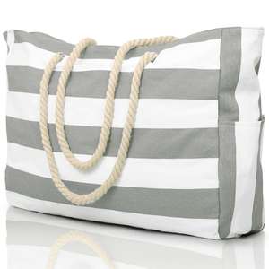 Custom Beach Tote Women Quality Recyclable Wholesale Large <b>Handbags</b> for Women Summer <b>Canvas</b> Beach Tote Bag - Product Image 4