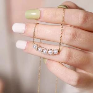 Collar de Perlas de Moda de Lujo Versátil, Perla Natural de Agua Dulce, Temperamento de Lujo Ligero, Cadena de Hueso con Hebilla de Amor, Versátil - Product Image 2