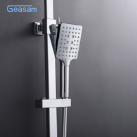 Ensemble de douche mural GEASAM avec mitigeur finition chromée – Kit complet