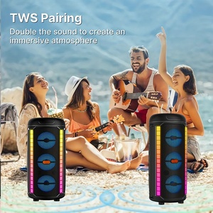 3x3 inch loa siêu trầm HIFI siêu Bass bên màu xanh răng Stereo woofer RGB ánh sáng DJ kích thước lớn karaoke Microphone tháp Loa - Product Image 4