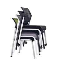 Chaises de conférence ergonomiques en maille, chaises de salle de réunion, chaises de formation empilables, chaises de bureau en gros
