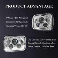 Systèmes d'éclairage automatique Camion Pick-up Scellé Faisceau Hi-lo 5x7 Pouces Phare LED pour Wrangler 6x7 Pouces 12V Neuf 6000K