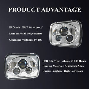 Faro LED 5x7 Pollici per Sistemi di Illuminazione Auto, Camion e Pickup, Fascio Alto-Basso Sigillato, per Wrangler, 6x7 Pollici, 12V, Nuovo, 6000K - Product Image 5