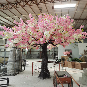 roses et blanches, faux arbres Sakura, grand <span class=keywords><strong>arbre</strong></span> de <span class=keywords><strong>fleurs</strong></span> de cerisier artificielles, <span class=keywords><strong>arbre</strong></span> de mariage pour l'intérieur - Product Image 2