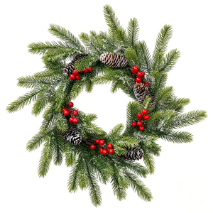 Guirlande de Noël rustique en PVC avec feuillage et fruits rouges, personnalisable avec logo, pour décoration intérieure et extérieure, idéale pour les fêtes de Noël. - Product Image 3