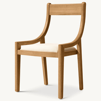 Chaise en bois massif de chêne, fauteuil inclinable en tissu, chaise d'appoint pour restaurant, hôtel, mobilier de chalet