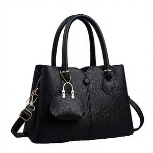 Bolso tote moderno e impermeable de PVC con estampado de camuflaje y leopardo, bolso de mano informal de gran capacidad para - Product Image 2