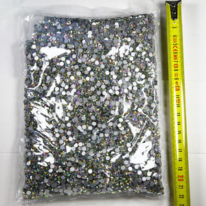 Große Packung größe Crystal AB Farben Non Hotfix Glas Strass Flatback Strass in loser Schüttung für Nail Art - Product Image 1