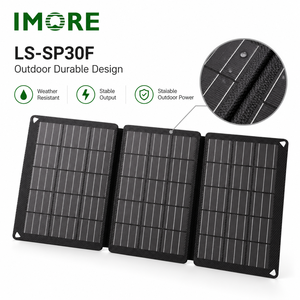 Panneau solaire pliable 30W IP67 ETFE monocristallin, chargeur portable USB Type C pour le camping, la navigation de plaisance, la randonnée et les situations d'urgence - Product Image 3