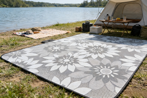Tapis de camping portable pour l'extérieur, écologique, imperméable, résistant à l'humidité, durable, élégant, idéal pour la plage et les voyages - Product Image 3