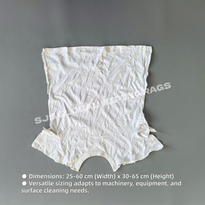 Trapos de Pintor de Algodón Blanco Grado A, Paños de Limpieza de Algodón Puro, Trapos de Camiseta Blancos Reciclados para la Industria de la Limpieza - Product Image 3
