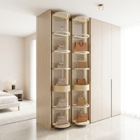 Vitrine LED autoportante motorisée rotative à 360° personnalisable, de luxe moderne, pour présentation de sacs de chambre à coucher, destinée aux centres commerciaux et magasins de détail