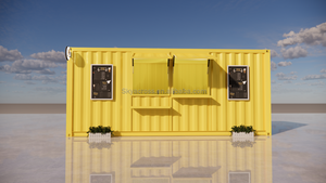 Cafetería Kiosco Diseño Contenedor Bar 20 pies Prefabricado Desain <span class=keywords><strong>Kios</strong></span> para la venta Contenedor plegable Moderno HS Hotel Panel sándwich - Product Image 3