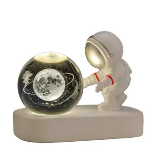 Beautiful Resin Astronaut Crystal Light Crafts Enhanced with UV Printed Design