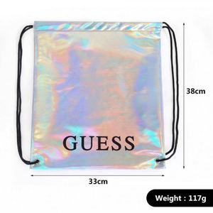 Fashion Dazzling Laser Silvery <b>String</b> <b>Bag</b> Travel Leisure Waterproof PU Drawstring Backpack with Custom Logo - Product Image 4