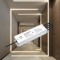 Alimentation LED dimmable UL/CUL 180W à 3 sorties 0-10V/1-10V/10V PWM/Potentiomètre pour bande LED 110-277V AC-DC 12V IP67