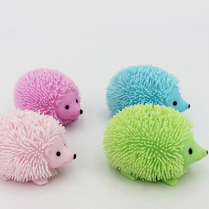 Needoh Fuzzy <b>Hedgehog</b> Stress <b>Toy</b> Slow Rebound Soft Squeeze Ball Cute Animal Shape for All Ages Pressure Relief Play - Product Image 2