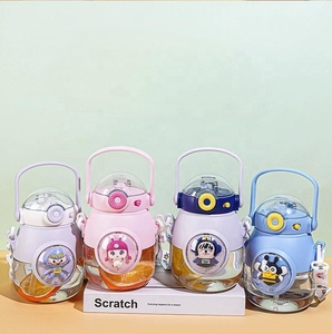 Mode été mignon enfants garçon grande capacité <span class=keywords><strong>de</strong></span> qualité alimentaire étudiant femmes bouteilles d'<span class=keywords><strong>eau</strong></span> en plastique portables - Product Image 6