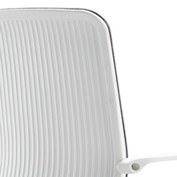 Chaise de bureau ergonomique JOHOOFURNITURE avec base cantilever, cadre blanc, fabriquée en Chine, idéale pour les salles de conférence
