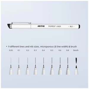 Bolígrafos con logotipo personalizado de alta calidad Diseño de tinta de pigmento impermeable Fineliner para dibujar y pintar BOCETOS - Product Image 4