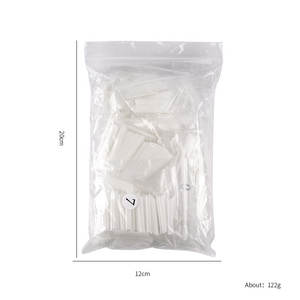 Extra largo punta plana Denim cuadrado lujo cubierta completa Nail Art francés <span class=keywords><strong>uñas</strong></span> postizas 504 pegatinas sin costuras aplicación dedos - Product Image 5