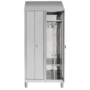 Serratura a chiave in acciaio inox doppio armadietto 2 + 2 porte in metallo armadietto vestiti per uffici - Product Image 1