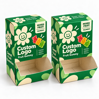 Boîte de présentation personnalisée à alimentation par gravité, distributeur de sachets, boîte de présentation en carton pour comptoir, emballage de vente au détail PDQ pour compléments alimentaires et snacks